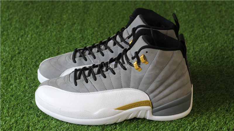 Authenitc Air Jordan 12 Retro UNC Grey Gold